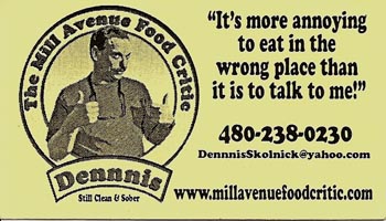 Dennnis Skolnick says, It's more annoying to eat in the wrong place than it is to talk to me