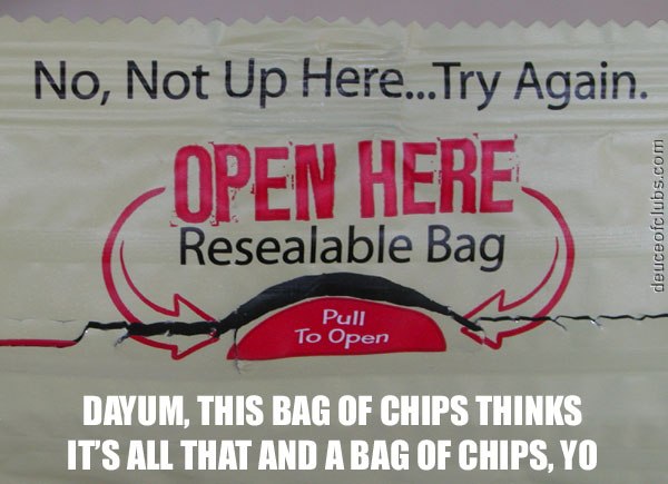 DAYUM THIS BAG OF CHIPS THINKS IT'S ALL THAT AND A BAG OF CHIPS YO