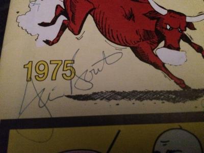 Portland Mavericks signed program Jim Bouton detail